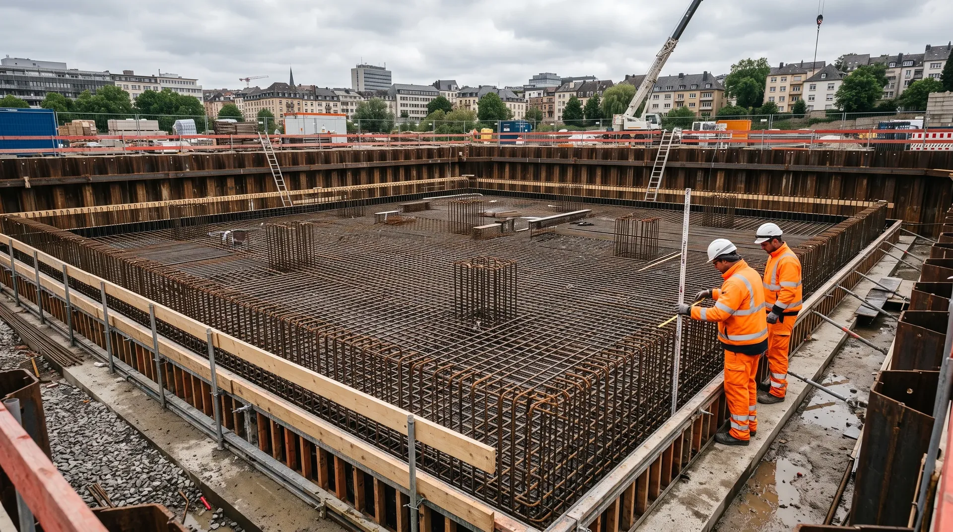 Ferraillage d’un radier de fondation
